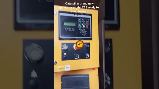 Caterpillar brand new generator model C18 ready to load testing. смотреть онлайн