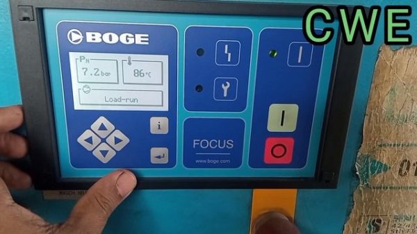 Boge air compressor service Hours reset.Boge old model Display.analog Display