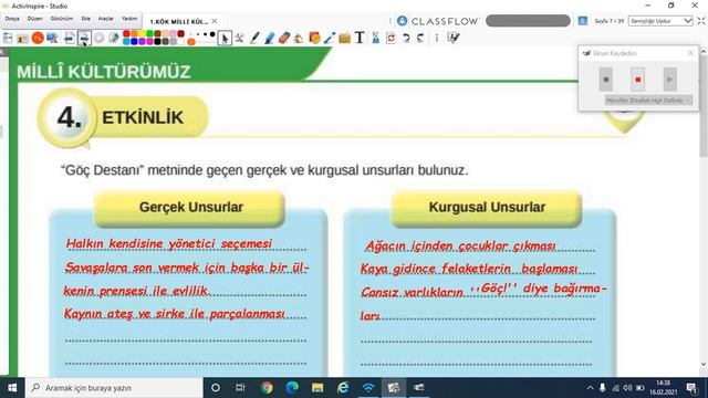 2020-2021 8.Sınıf Türkçe T8001-Milli Kültürümüz Göç Destanı | Anlatan Miray Kubilay смотреть онлайн