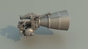 3D модель ракетного двигателя - РД5