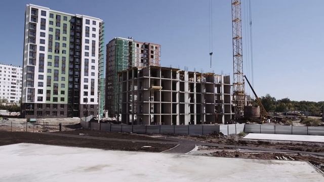 Ход строительства ЖК "Парковый" - август, 2023 г. смотреть онлайн