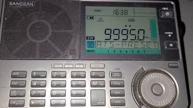 RWM Time signal Moscow Russia 9996 kHz CW Shortwave on Sangean ATS-909X2 telescopic antenna смотреть онлайн