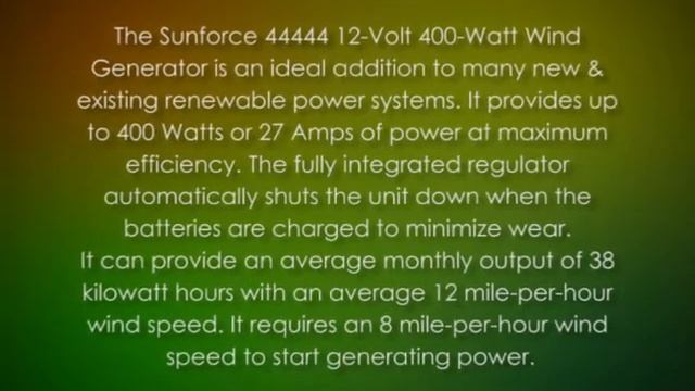 400 Watt Wind Generator смотреть онлайн
