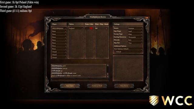 [NE]UlfNitjSefni vs [-CPS-]Grand - WCC | Cossacks 3 смотреть онлайн
