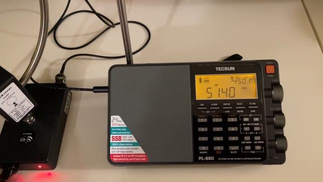 Test Deshibo GA-450 Loop Antenna vs Tecsun PL880 telescopic built-in antenna - 5140 kHz смотреть онлайн
