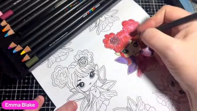 Colouring using alcohol, water colours , pencils and timelines смотреть онлайн