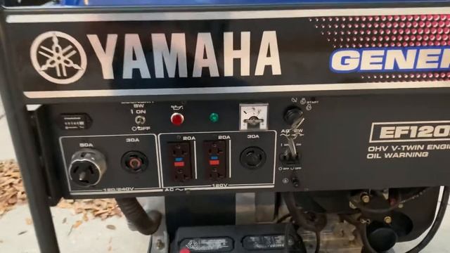 Yamaha EF12000de gas 12,000 watt twin cylinder generator 12kw смотреть онлайн