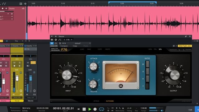 Sknote F76 Fet compressor plugin audio demos (Urei 1176) смотреть онлайн