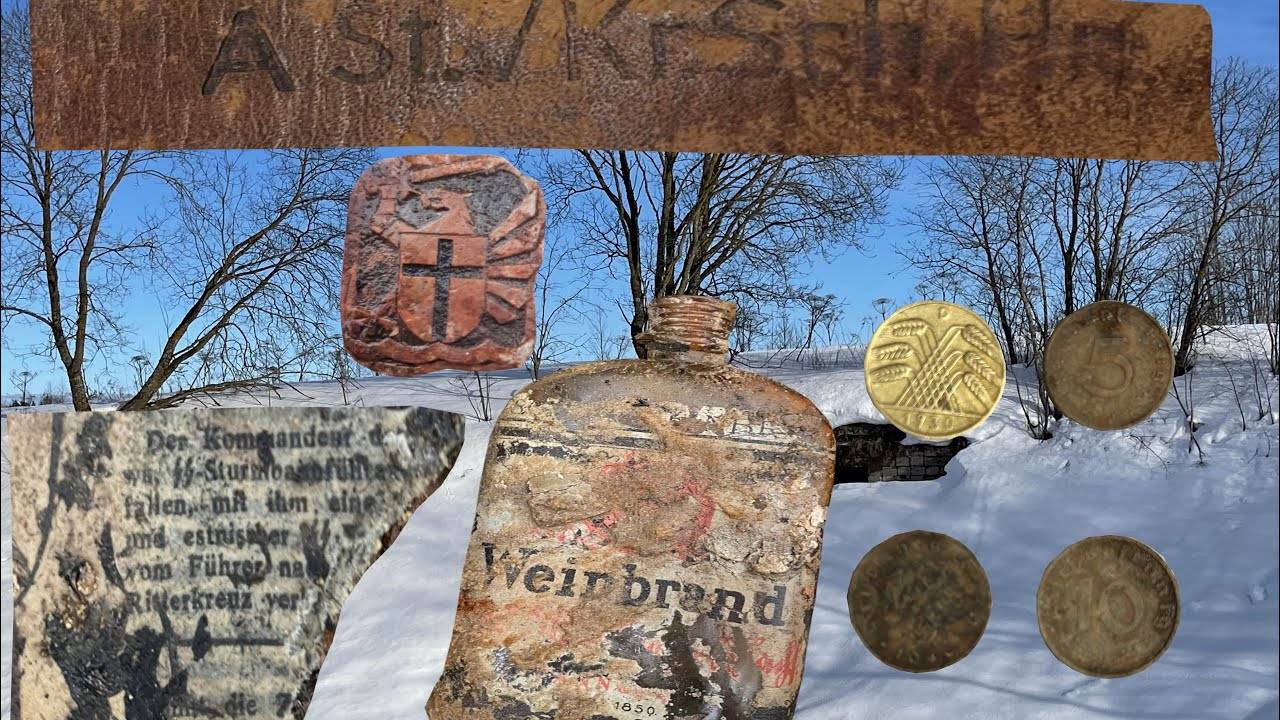 Зимние раскопки немецких блиндажей _ Winter excavations of German dugouts (1080p) смотреть онлайн