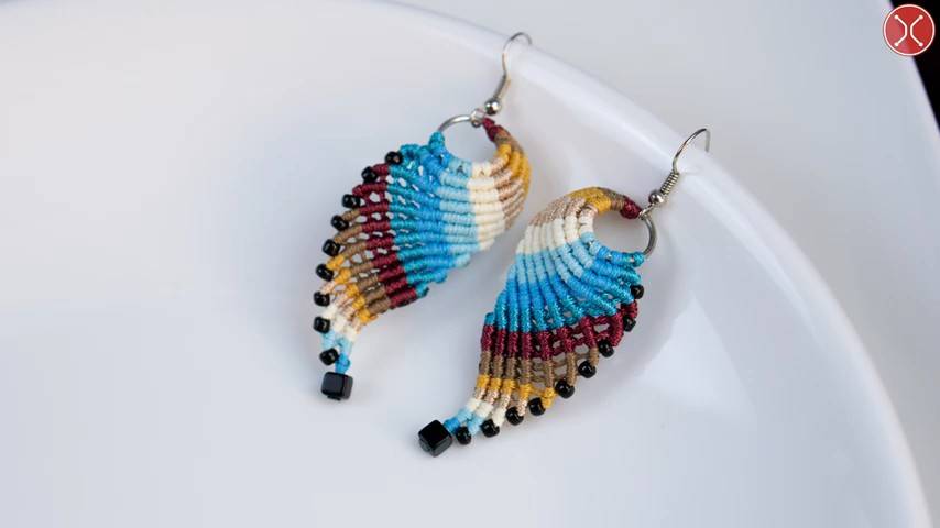 Macrame Earriings Tutorial： Angle Wings 😇😇😇