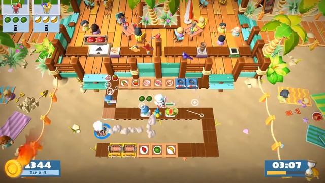 [Overcooked! 2] Surf n Turf 3-4 - Duo - Score: 2588 with Madeline смотреть онлайн