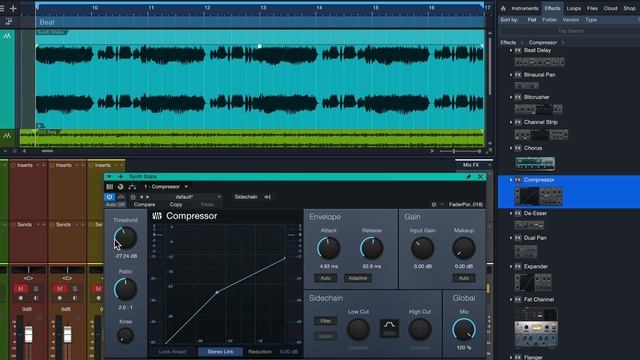 How to do Sidechain Compression in Studio One смотреть онлайн