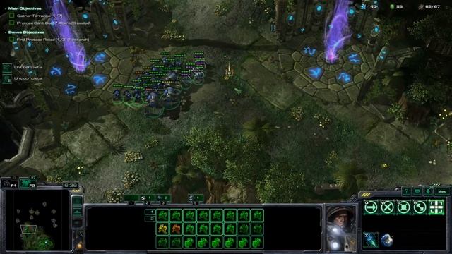 StarCraft 2 WoL NEW Patch 5.0 achv Mission 9 (Quick Sing Off) on BRUTAL! смотреть онлайн