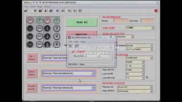 SAGA1L8B - Configurando um transmissor reserva atraves do programa