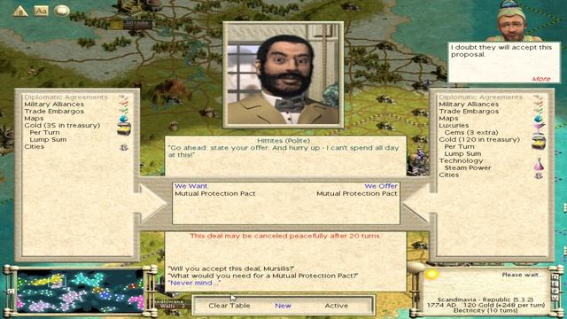 "Civilization III", random tribe - Scandinavia (Vikings) #52, Regent difficulty, no commentary смотреть онлайн