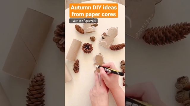 БЕЛКА. Детская осенняя поделка из шишек в садик или школу своими руками🐿️🍁🍂👍🏼 смотреть онлайн