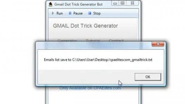 Gmail dot trick Generator - Cpaelites.com Edition