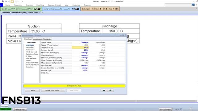 Aspen Hysys 12.1: Compressor Efficiency Calculation смотреть онлайн