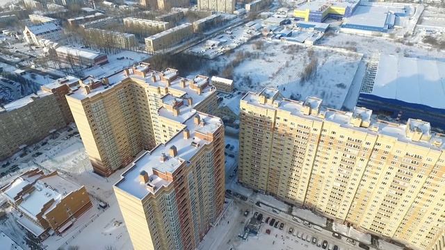 Панорамная аэросъемка ЖК "Рязановский" второй очереди. смотреть онлайн