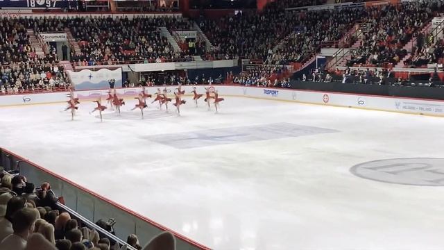 Finland Team Rockettes short program - Sychronized Skating World Chapionships Helsinki 2019 смотреть онлайн