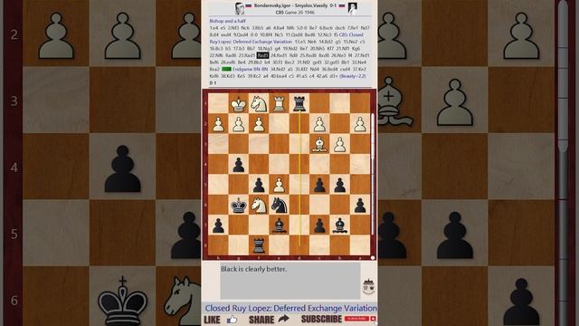 Bishop and a Half || Bondarevsky vs Smyslov, Moscow 1946 || IRVING CHERNEV смотреть онлайн