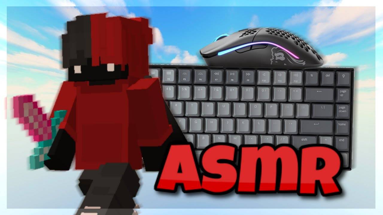 КЛАВИАТУРА + МЫШКА АСМР БЕДВАРС МАЙНКРАФТ 1.8.9 #bedwars #hypixel #asmr #АСМР