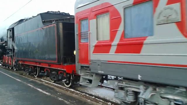 ПАРОВОЗ Л-2331 не своим ходом. Станция Кострома Новая. 25.01.2018