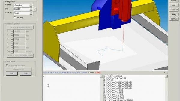 GrblGru: G-Code-Sender for Grbl and TinyG with real time 3D display of your CNC machine