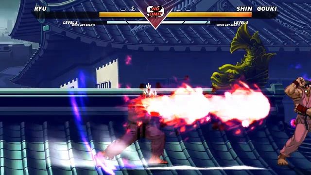 Mugen Street Fighter Ryu vs Shin Gouki смотреть онлайн