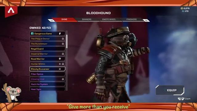 New Legendary Skin for Bloodhound (Bloody Buccaneer), Close-Up. [Apex Legends - Highlight - Dec.21] смотреть онлайн