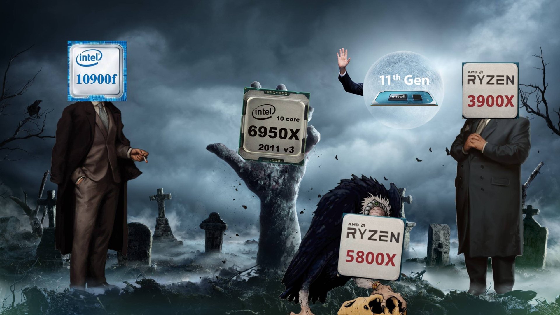 Ядрён батон. I9 10900f Vs Ryzen 5800x Vs I7 6950x Vs 3900x