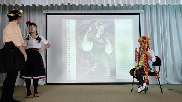 Поздравление с праздником Наурыз от учащихся 5 класса, представляя нацию украинцев. смотреть онлайн