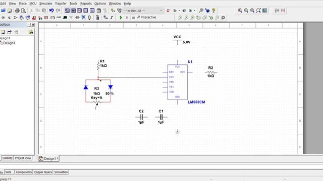 PWM Generator using 555 timer - Multisim смотреть онлайн