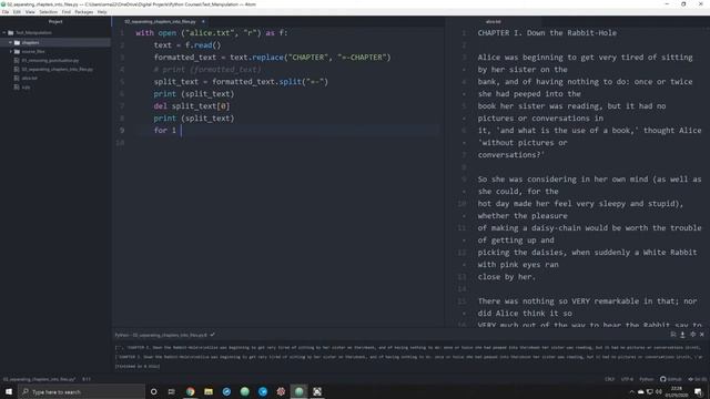 Как разбить текст на подглавы и сохранить каждую в отдельный файл в Python смотреть онлайн