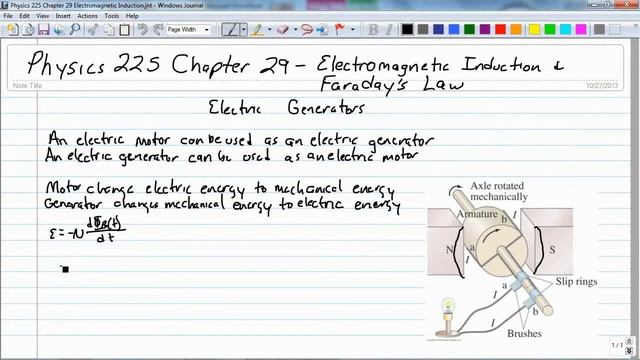 1407 Chapter 29 Electromagnetic Induction and Faraday's Law Electric Generator смотреть онлайн