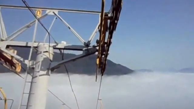 Ukraine. Carpathians. Mizhhiria. Mt. Makovytsya (750 m). Chairlift. смотреть онлайн