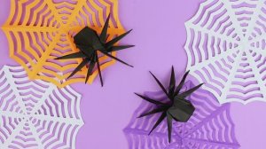 ОРИГАМИ ПАУК ИЗ БУМАГИ НА ХЭЛЛОУИН!
