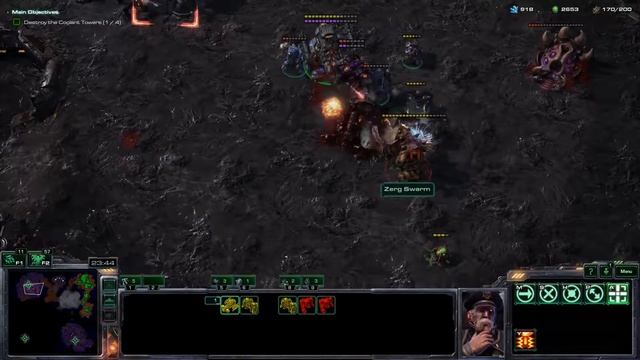 MOB: StarCraft II- Wings Of Liberty: Brutal, Mission 24: SCV Guard Duty, In Space! смотреть онлайн