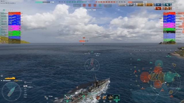World of Warships - HMS Cossack - 3 Kills/2162 bXP - Randoms T8 Domination (Win) смотреть онлайн