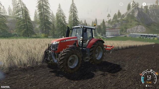Farming Simulator 2019 mods Massey Ferguson 7700S смотреть онлайн