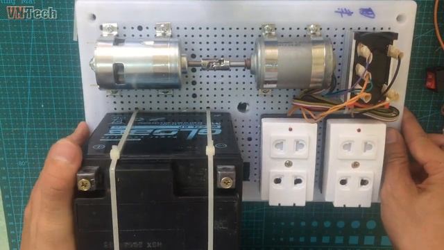 How to Make 220V DC/AC Generator with 775 Motor DC 12V смотреть онлайн