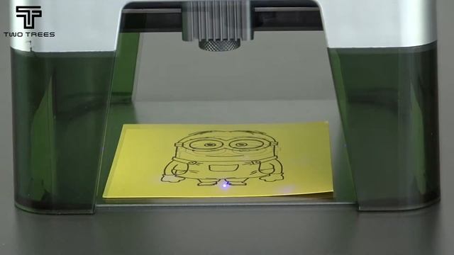 TWO TREES Mini laser engraving machine engraving effect English version! смотреть онлайн