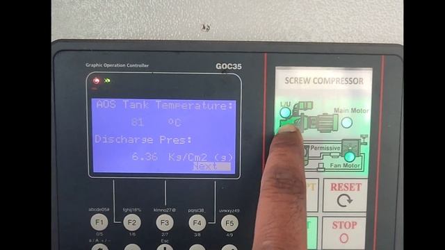KIRLOSKAR SCREW TYPE AIR COMPRESSOR RUNNING HOURS CHECK смотреть онлайн