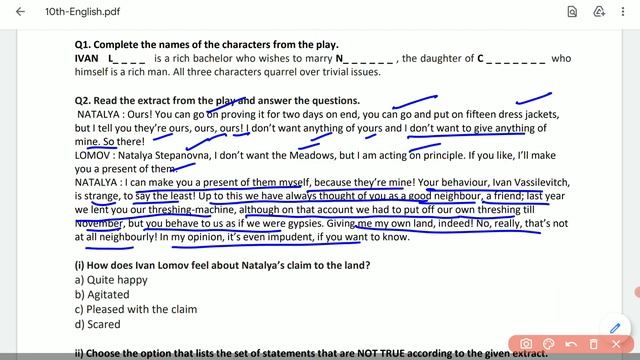 Class 10 English worksheet 71 29 December | 10th English worksheet 71 29 Dec смотреть онлайн