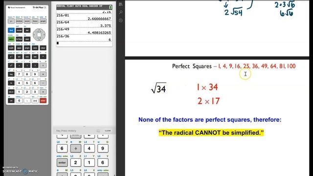 Geometry - Simplifying Square Roots Review смотреть онлайн