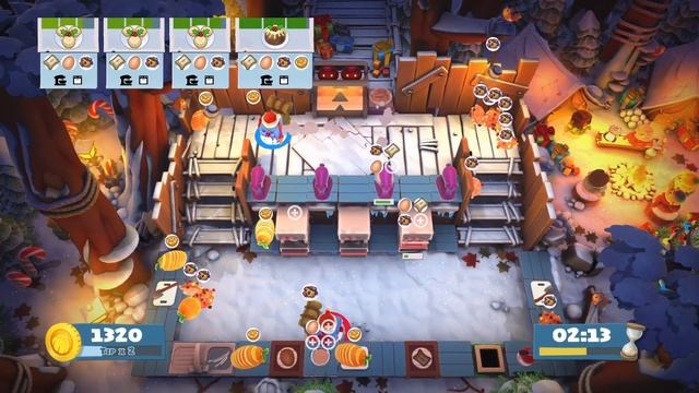 Overcooked 2 Gameplay PS4 - Winter Wonderland 1-3 4 STARS (No Commentary) смотреть онлайн