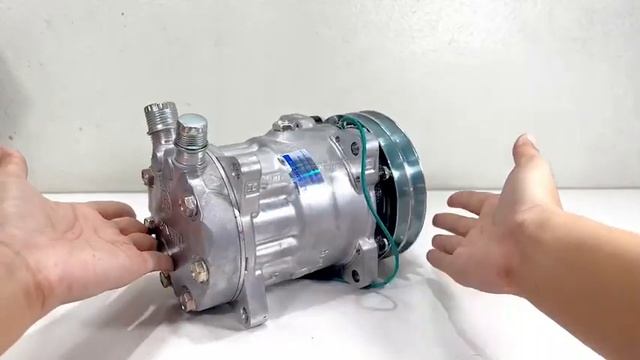คอมเพรสเซอร์ ซันเด้น 709 แท้ 7H15 มู่เล่ 2 ร่อง 24 โวลต์ COM0191 COMPRESSOR SANDEN 709 7H15 24V смотреть онлайн