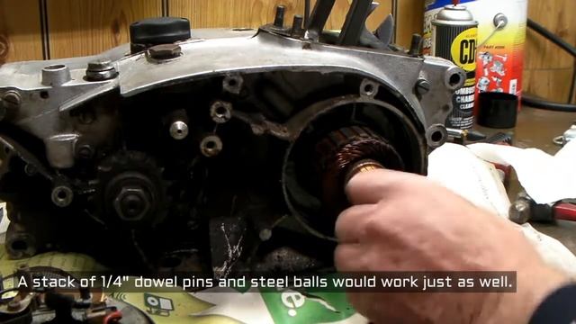 Allstate Puch 250 SGS engine teardown #2 - ARMATURE removal смотреть онлайн
