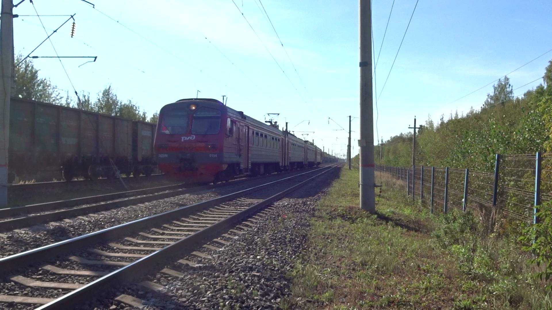 Электропоезд ЭД9М-0194 сообщением Гороховец - Нижний Новгород смотреть онлайн