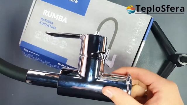 Змішувач для мийки настільний ARMATURA RUMBA CALIX BLACK 6553-915-00 смотреть онлайн